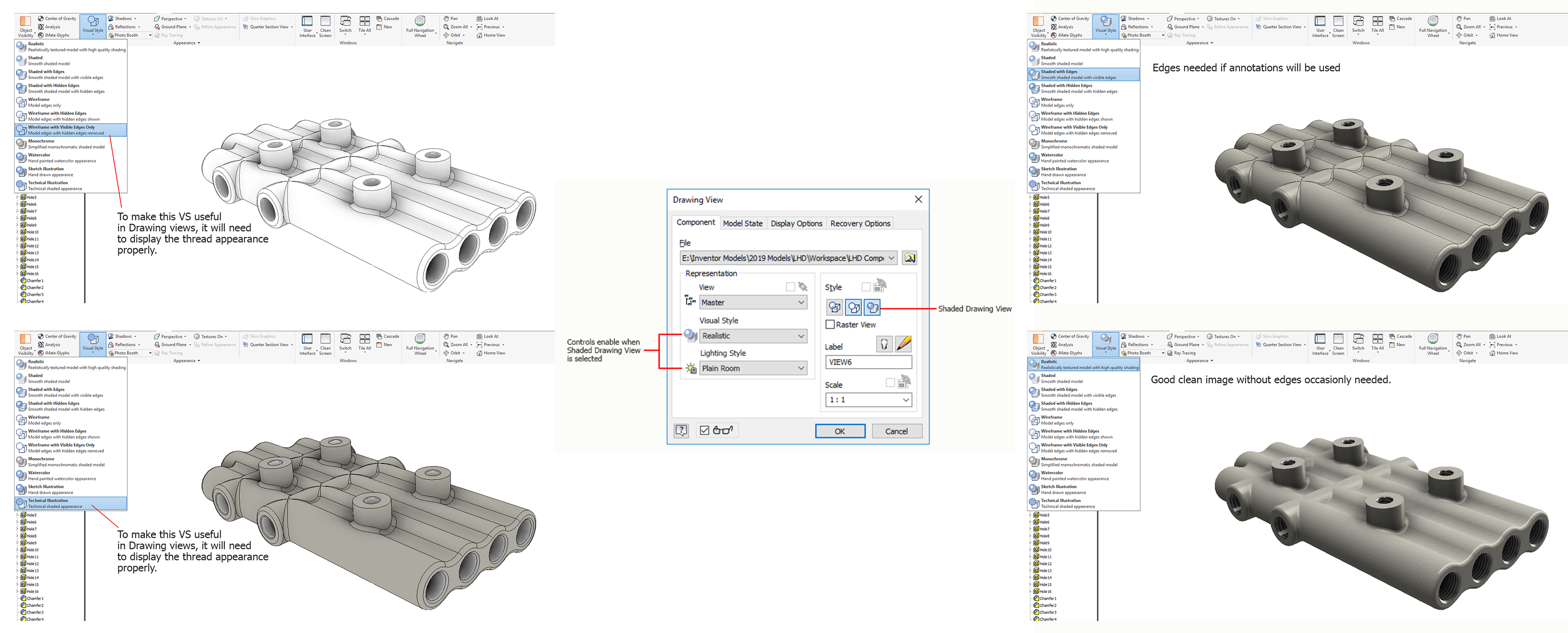 Drawing View Appearance Options Autodesk Community