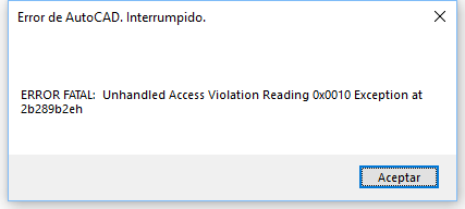 Solucionado: FATAL ERROR: Unhandled Access Violation Reading 0x0010 ...