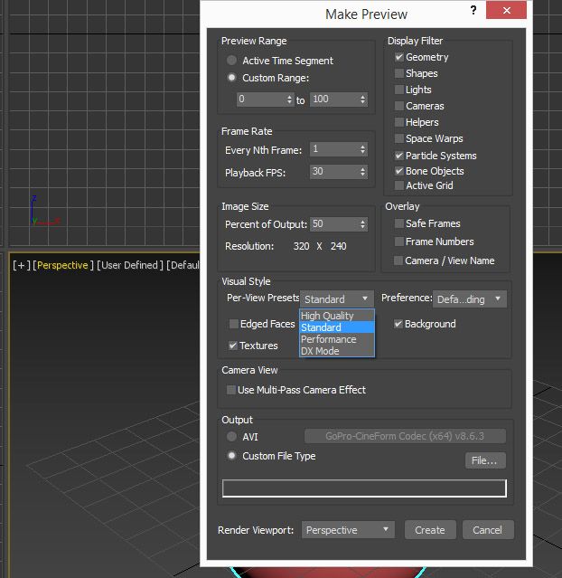 Make Preview In Max 2018 No User Defined Option Autodesk Community 3ds Max