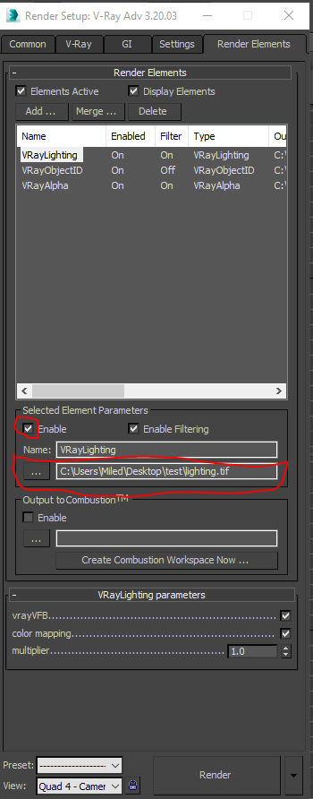 3dsmax batch render can render elements for Vray - Community - 3ds Max