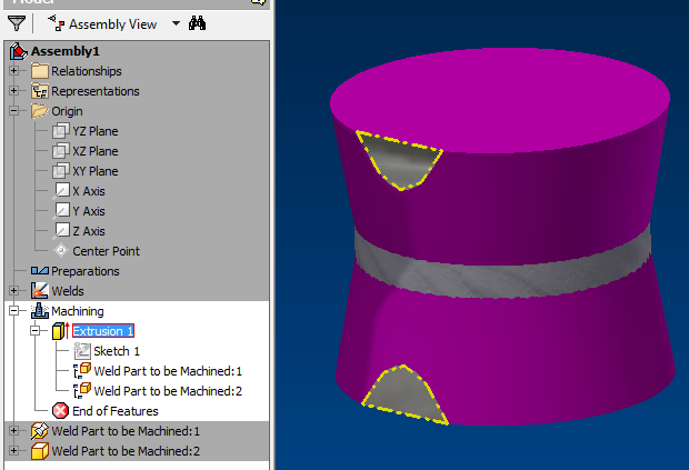 Solved: Change Color Of A Machined Part's Surface In Assembly ...