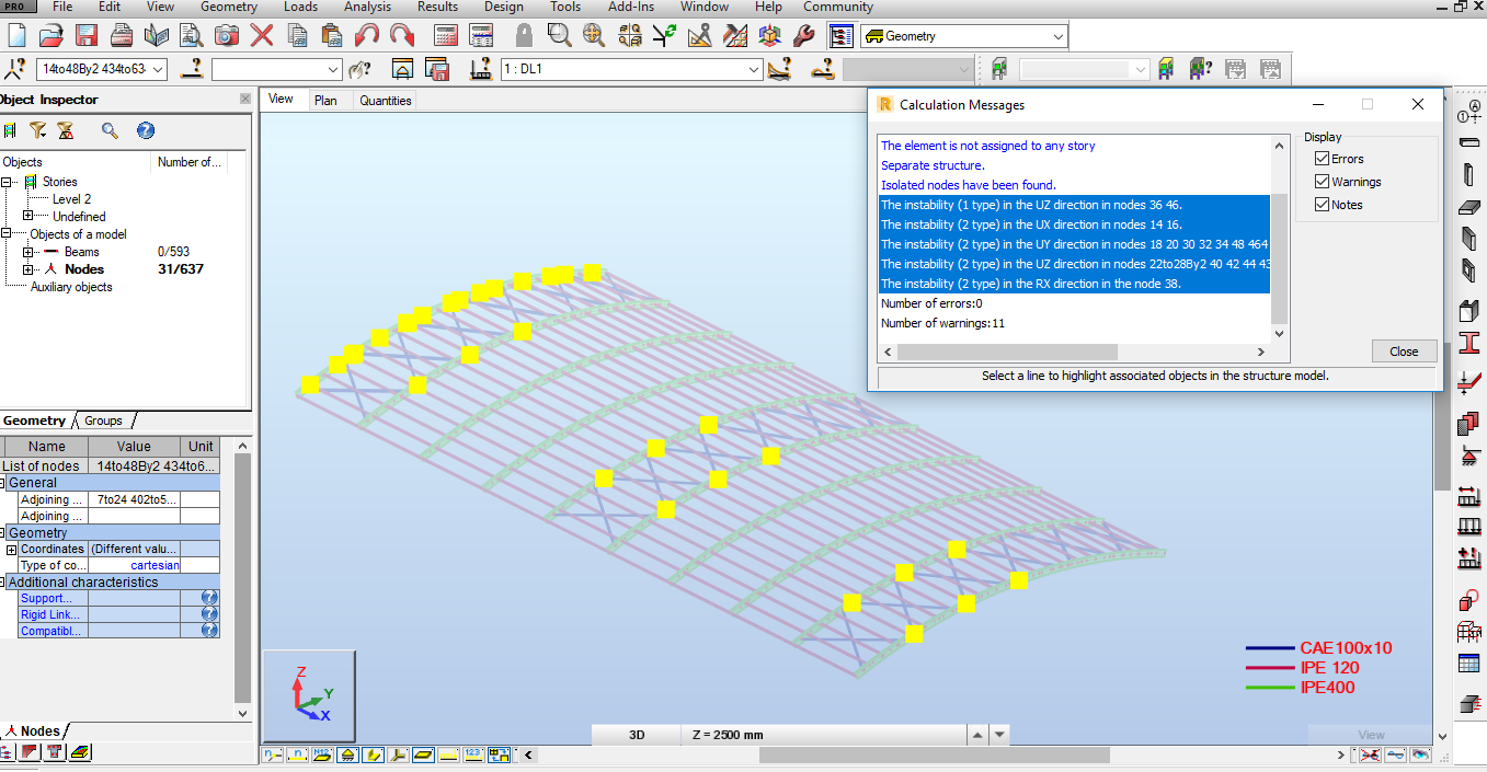 Set nodes in analytical model - Autodesk Community