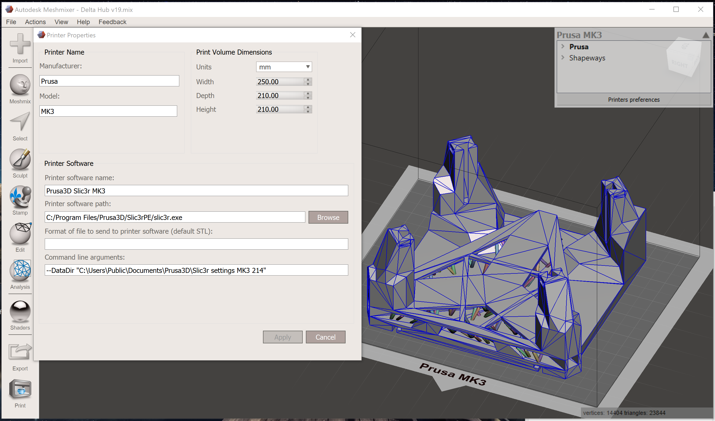 Solved: Adding a Prusa 3D printer to Meshmixer - Autodesk Community -  Fusion 360