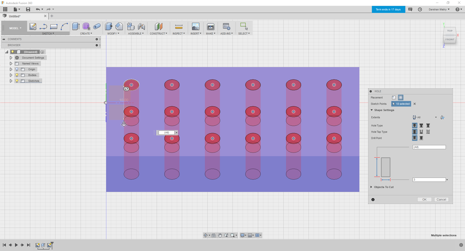 Solved: Sketching Multiple Holes - Autodesk Community