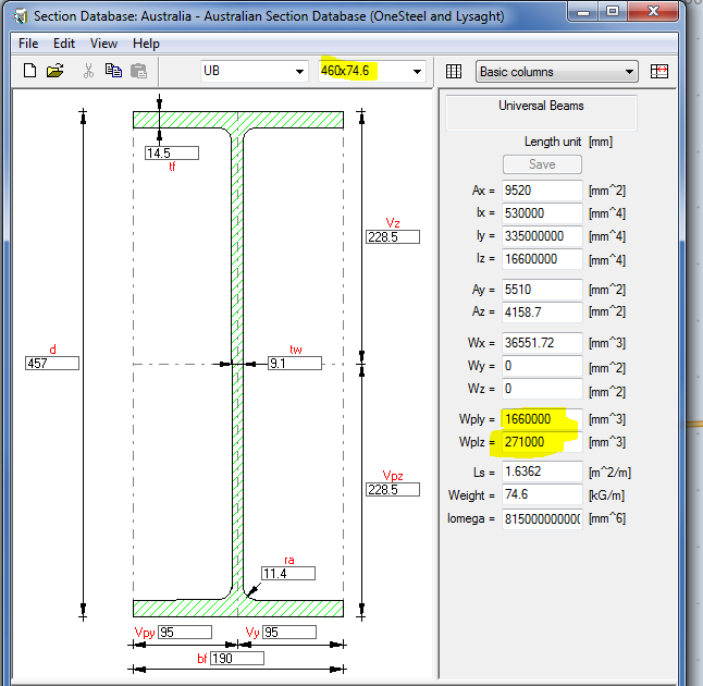 Section Properties