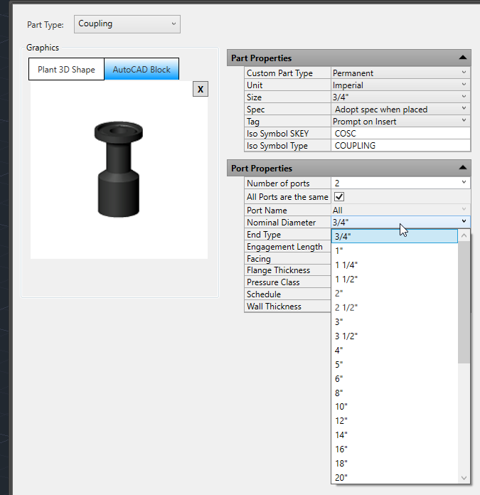 Solved: Create a Custom Part with 1/2"Ø Ends - Autodesk Community