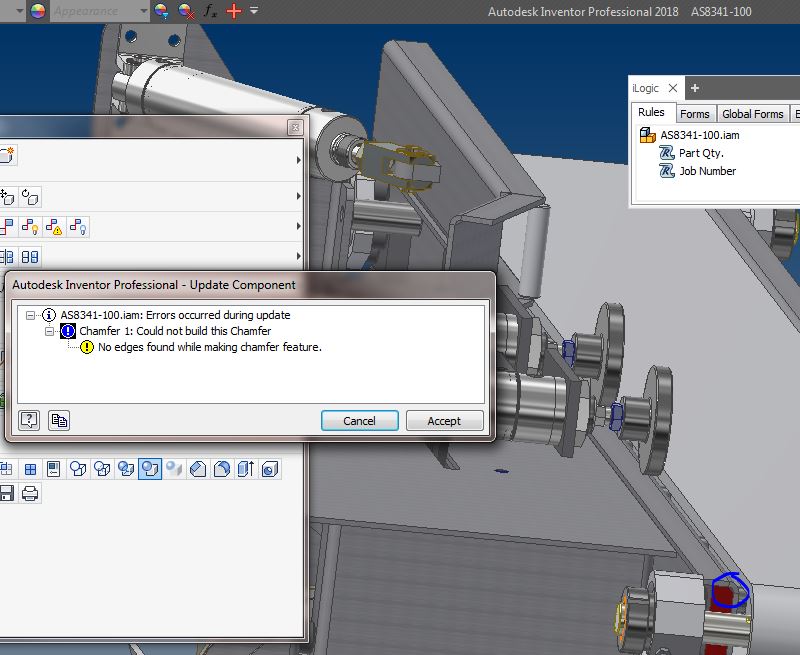 2018 Assembly Chamfer issues - Autodesk Community