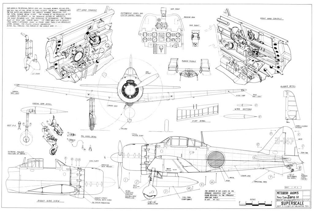 A6m zero чертежи