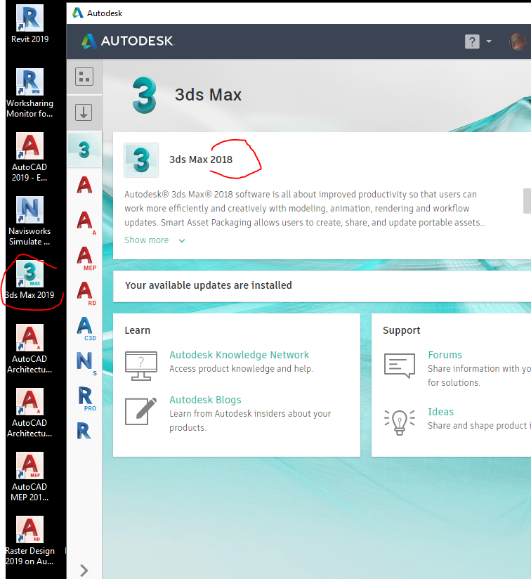 3ds Max 2019 not showing in Autodesk Desktop App - Autodesk Community -  Community Archive - Read Only
