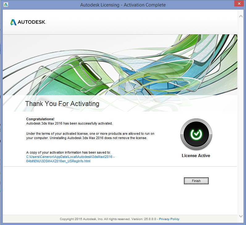 Vejrudsigt Undertrykkelse badminton Help with activating education license for 3ds Max 2016 - Autodesk  Community - Subscription, Installation and Licensing