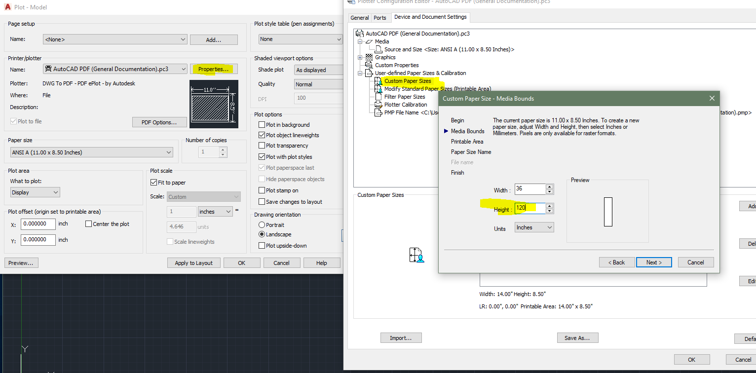 Solved: DWG to PDF long paper size - AutoCAD LT - Autodesk Forums
