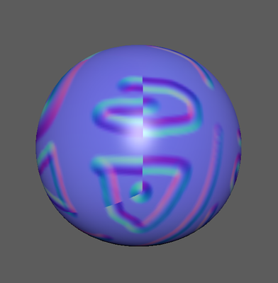 Normal Map applied as colour