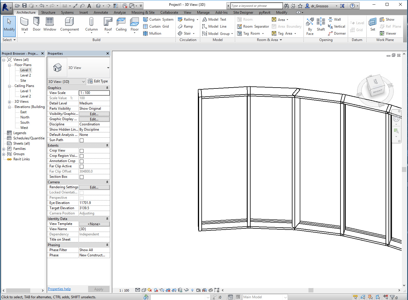 How To Make A Curved Curtain Wall In Revit 2019