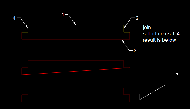 Join command drops line segment (error) - AutoCAD