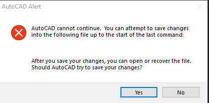 Autocad Cannot Continue - Autodesk Community - AutoCAD LT