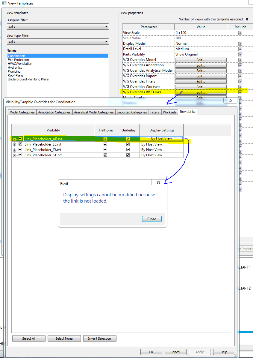 Solved: Revit Links in View templates (Revit template file) - Autodesk