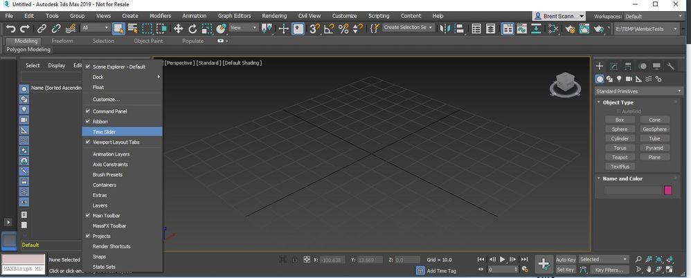 Solved Timeline And Trackbar Missing In 3ds Max 2019 Autodesk Community 3ds Max