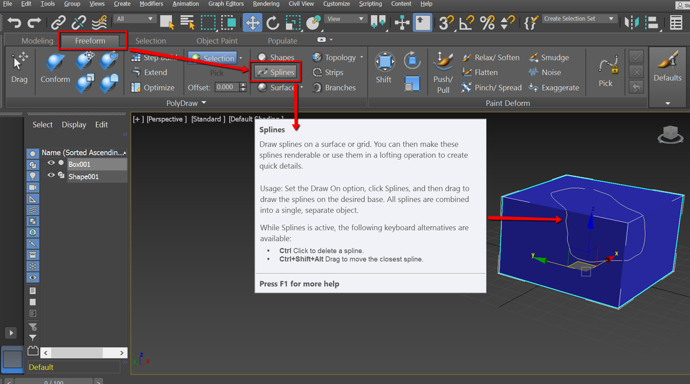 Solved: Creating edge from splines - Autodesk Community - 3ds Max