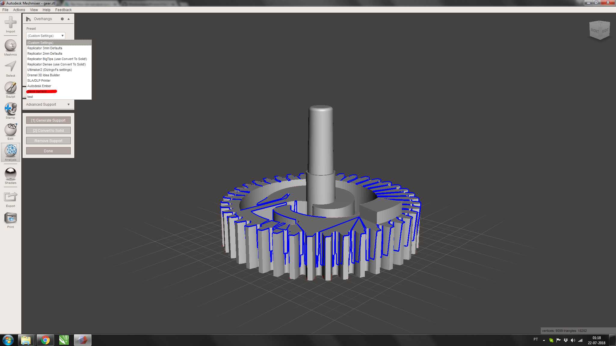 Solved: How do we save custom support settings? - Autodesk Community