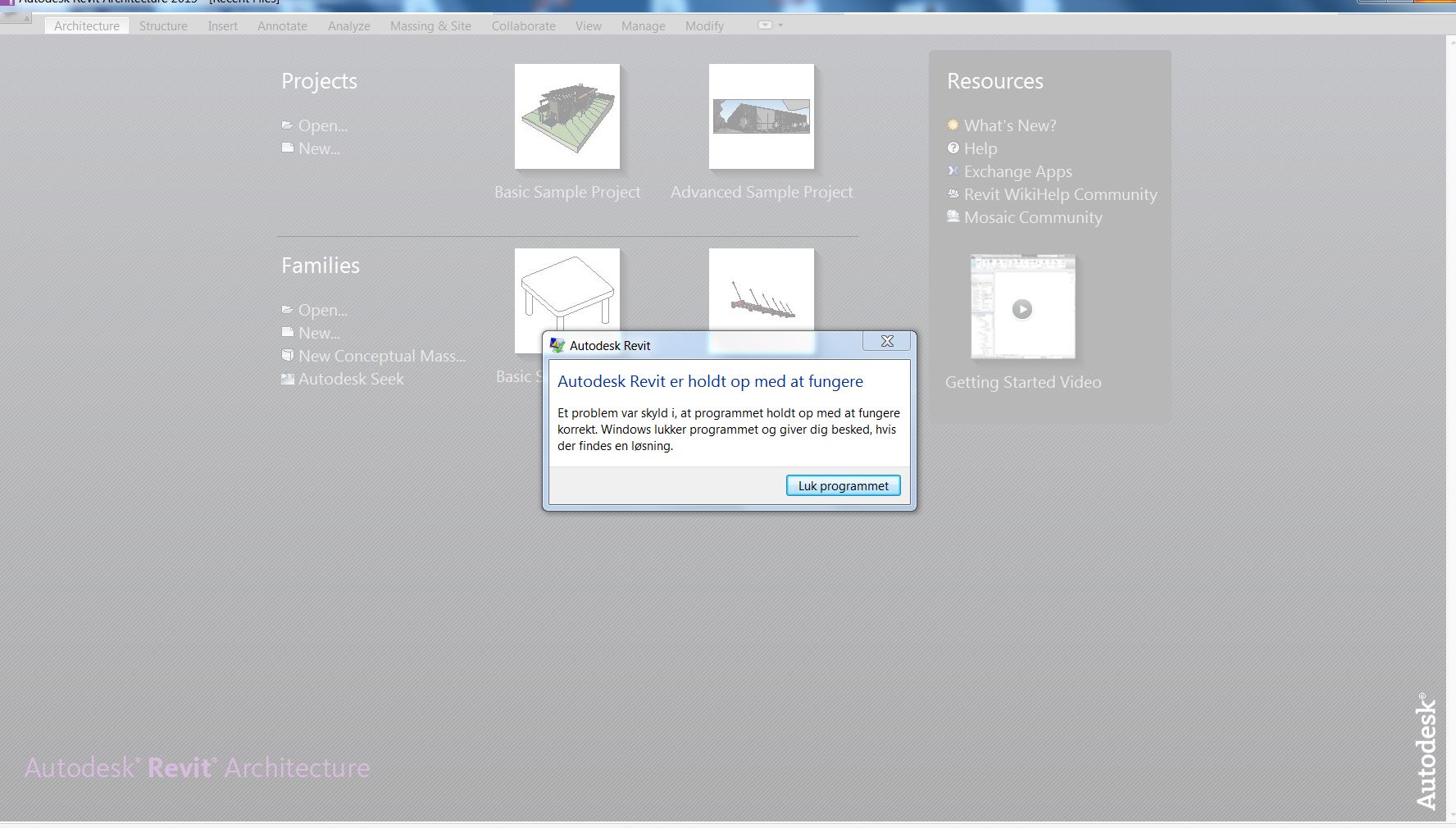 Revit 2013 crashes at startup, why? - Autodesk Community