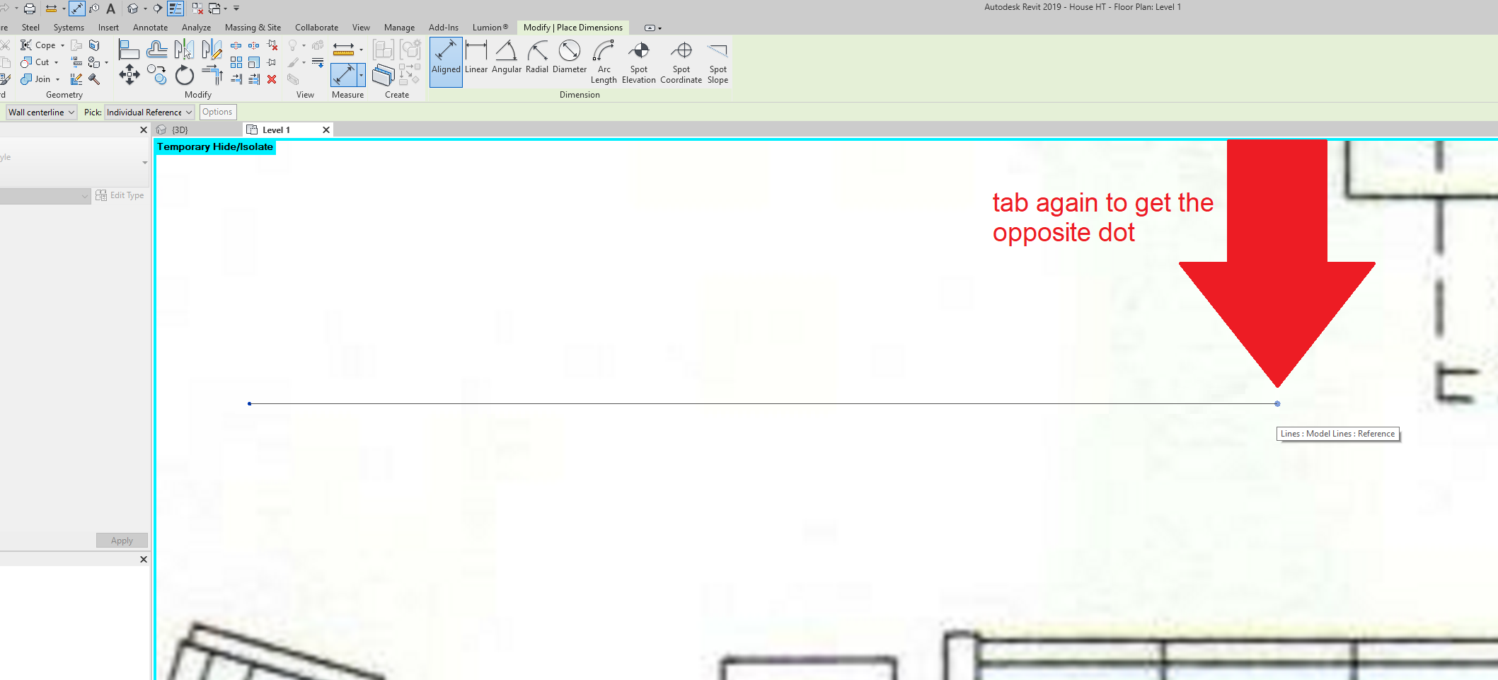 Solved: How can dimension just lines in revit? - Autodesk Community