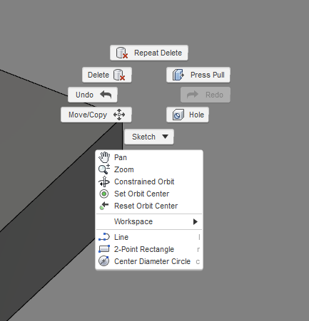 Full right click sketch menu missing - Autodesk Community