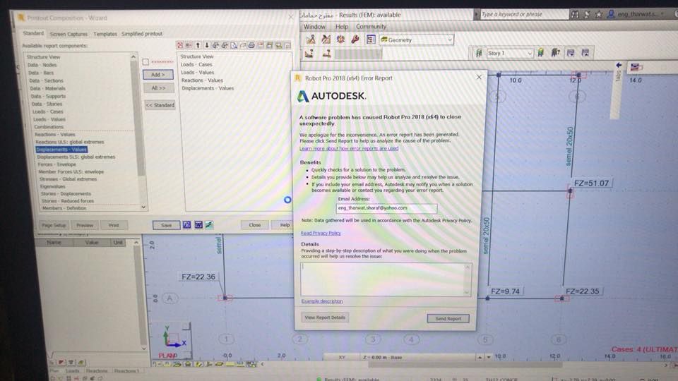 Robot pro 2018 (x64) Error report details - Autodesk Community - Robot  Structural Analysis Products