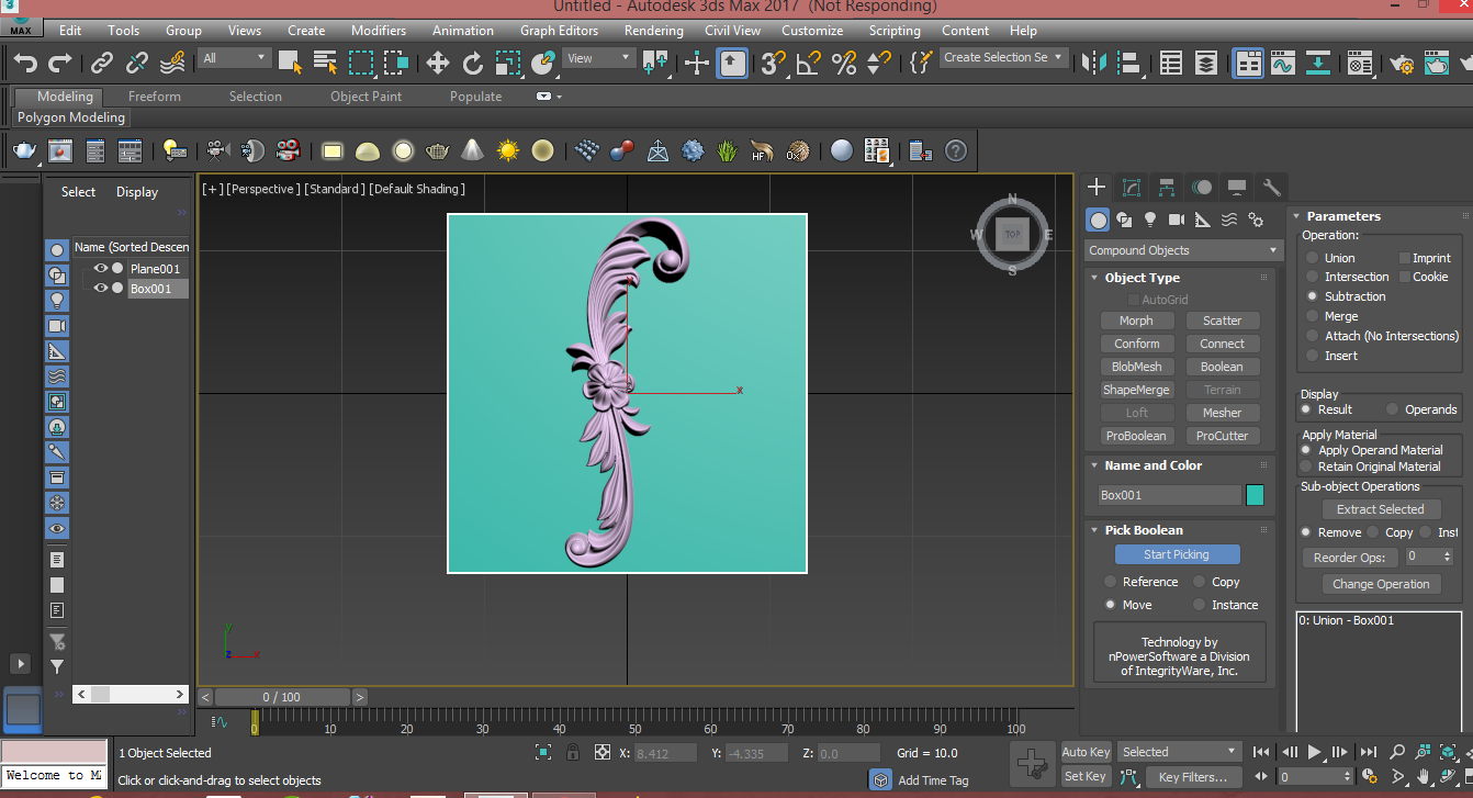 Solved: 3DS Max 2017 Not Responding after boolean - Autodesk Community