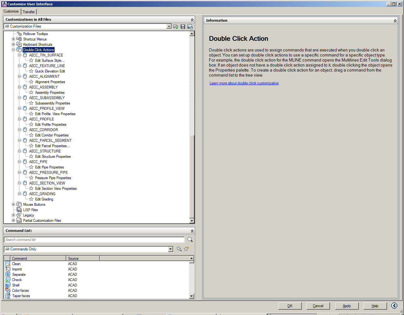 Solved: Trouble with double click customization - Autodesk Community