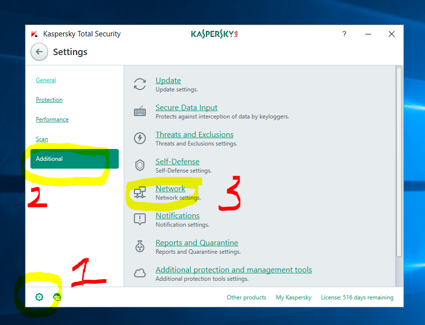 First Steps in Kaspersky