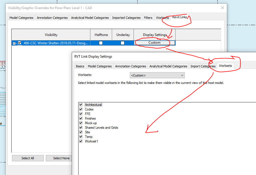 Solved: Unable to view items in a linked model - Work Sets - Autodesk ...