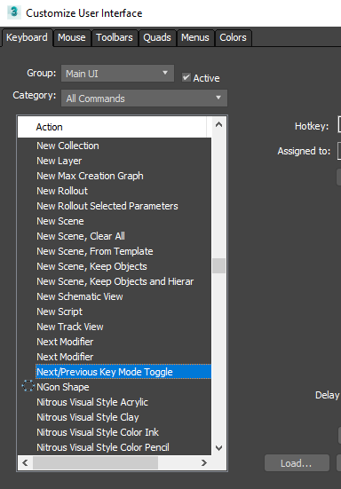 Solved: Shortcut for "key mode toggle" in 3DS Max 2018, 2019 - Autodesk  Community - 3ds Max