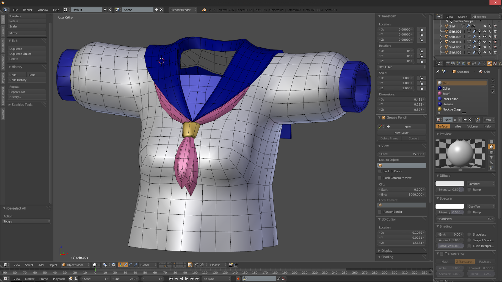 How make garment maker generated triangles into square segments? - Autodesk  Community - 3ds Max