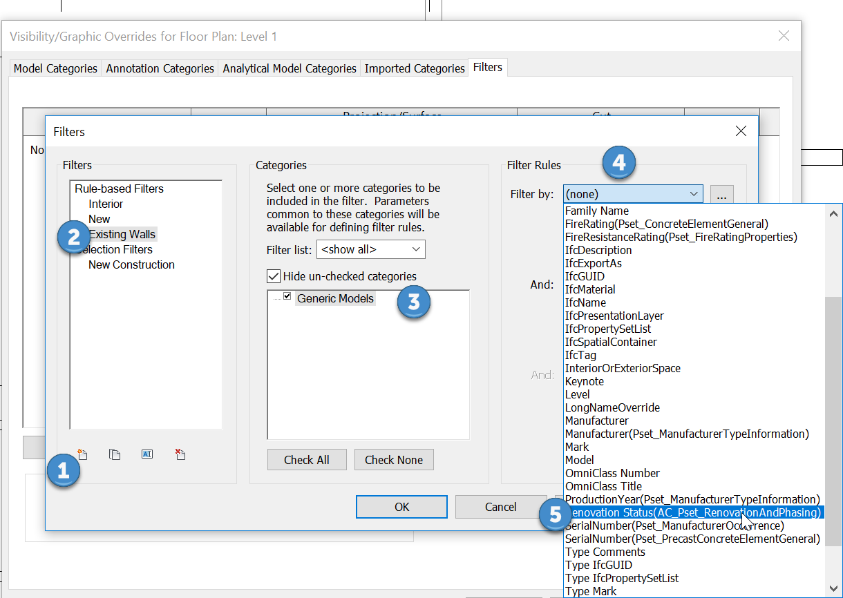 Filter Link Revit model and IFC model - Autodesk Community