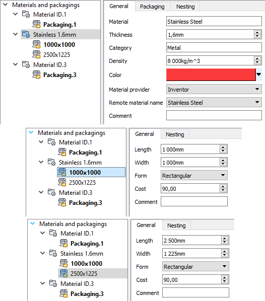 Change Nest Material Autodesk Community