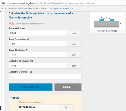Impedance calculator