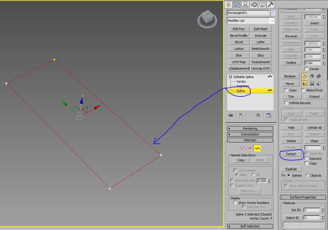 How to split spline objects form a single object - Autodesk Community - 3ds  Max