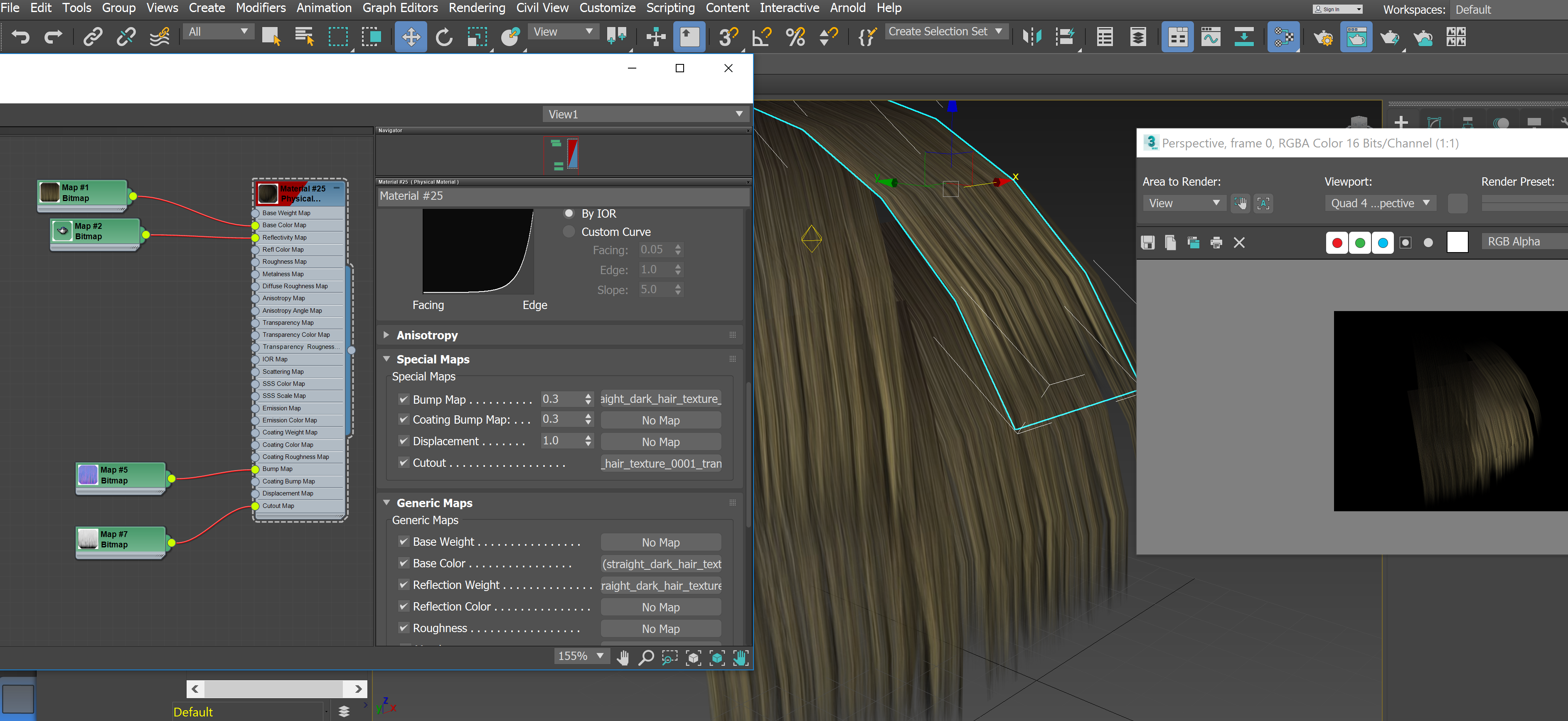 Solved: Render to texture hair in 3DS Max 2018.4 - Autodesk Community - 3ds  Max