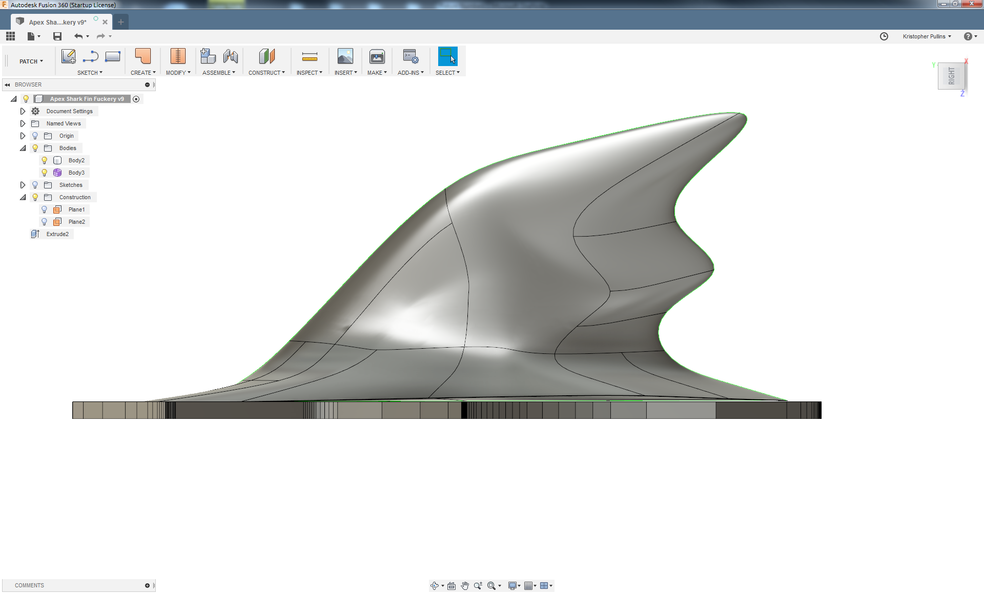 Solved Flattening The Base Of A Sculpted Model To An Extruded Body