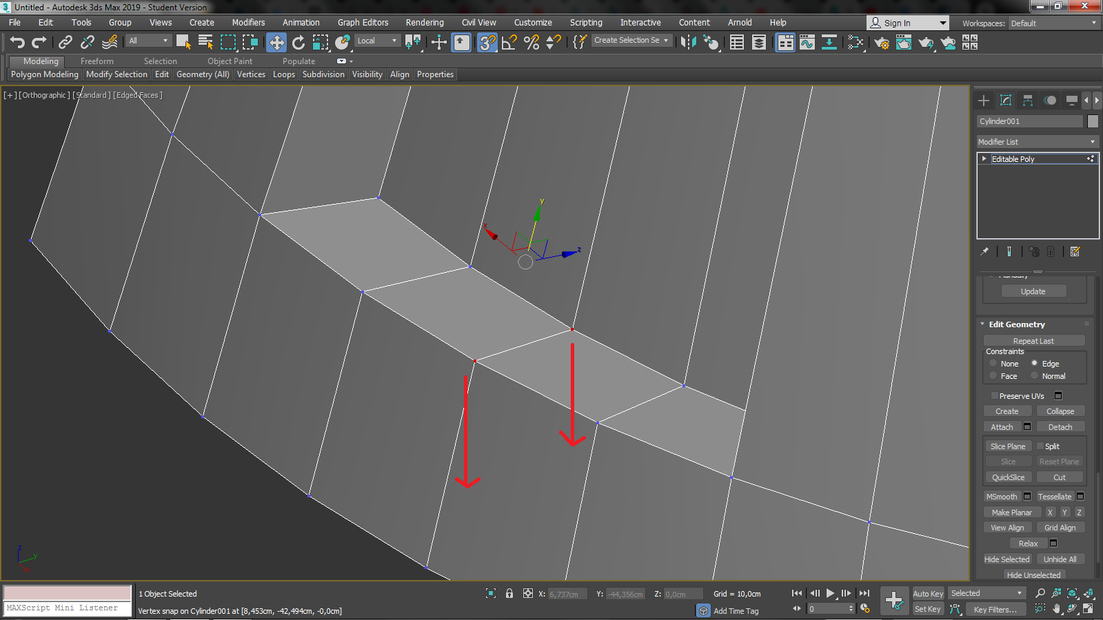 Moving vertices along single edge with keeping distance between them -  Autodesk Community - 3ds Max