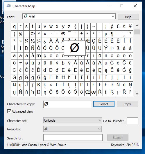 simbol-diameter-pada-word-imagesee