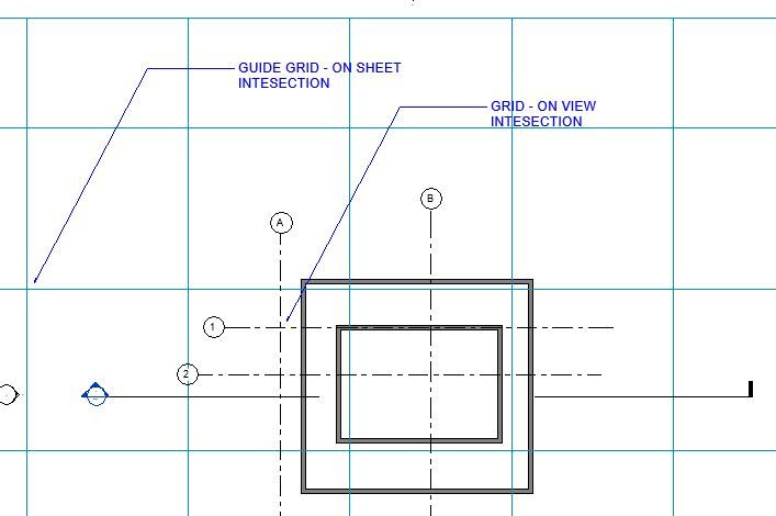 Guide grid on sheet.. View dragged on sheet