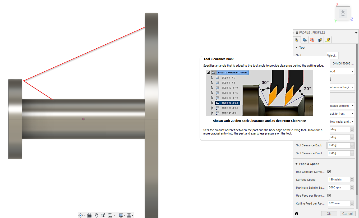 Profile turning tool path problem Autodesk Community