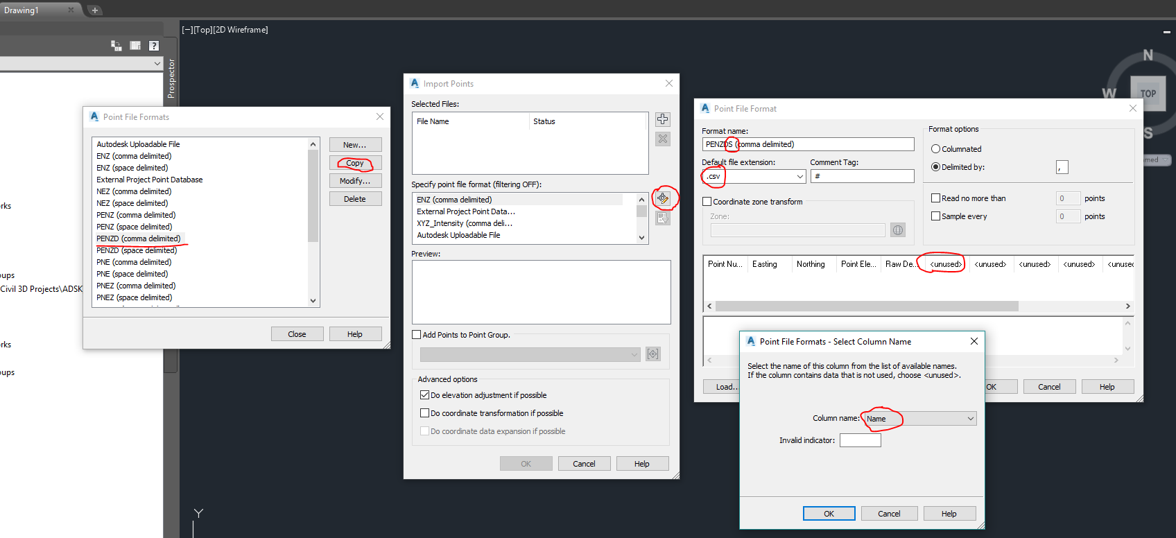 Importing CSV with strings - Autodesk Community - Civil 3D