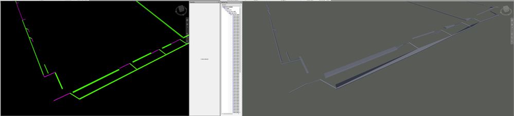 NWCout on the left and IFCexport on the right