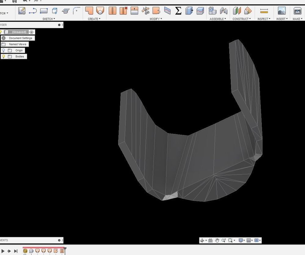 How do I close this open mesh Autodesk Community Fusion