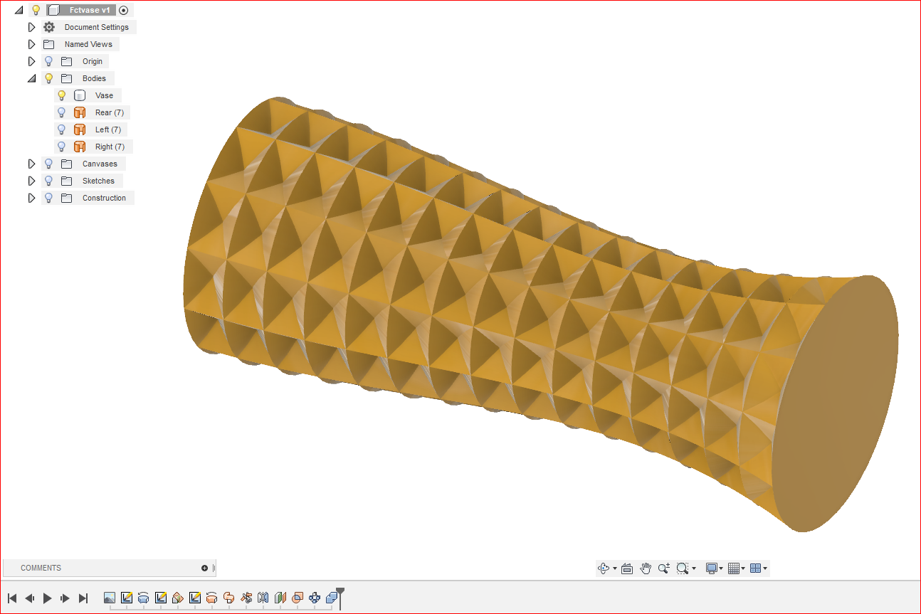 Solved Vase with pattern that scales with diameter Autodesk Community