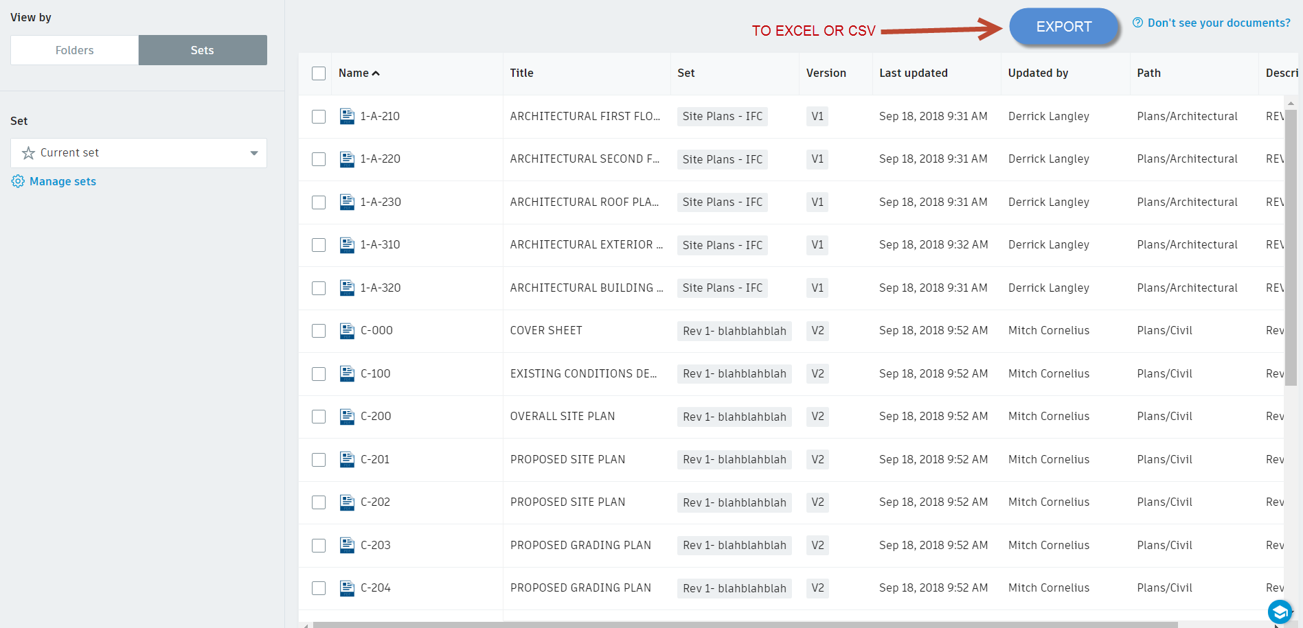 Document Management - Export Drawing List - Autodesk Community