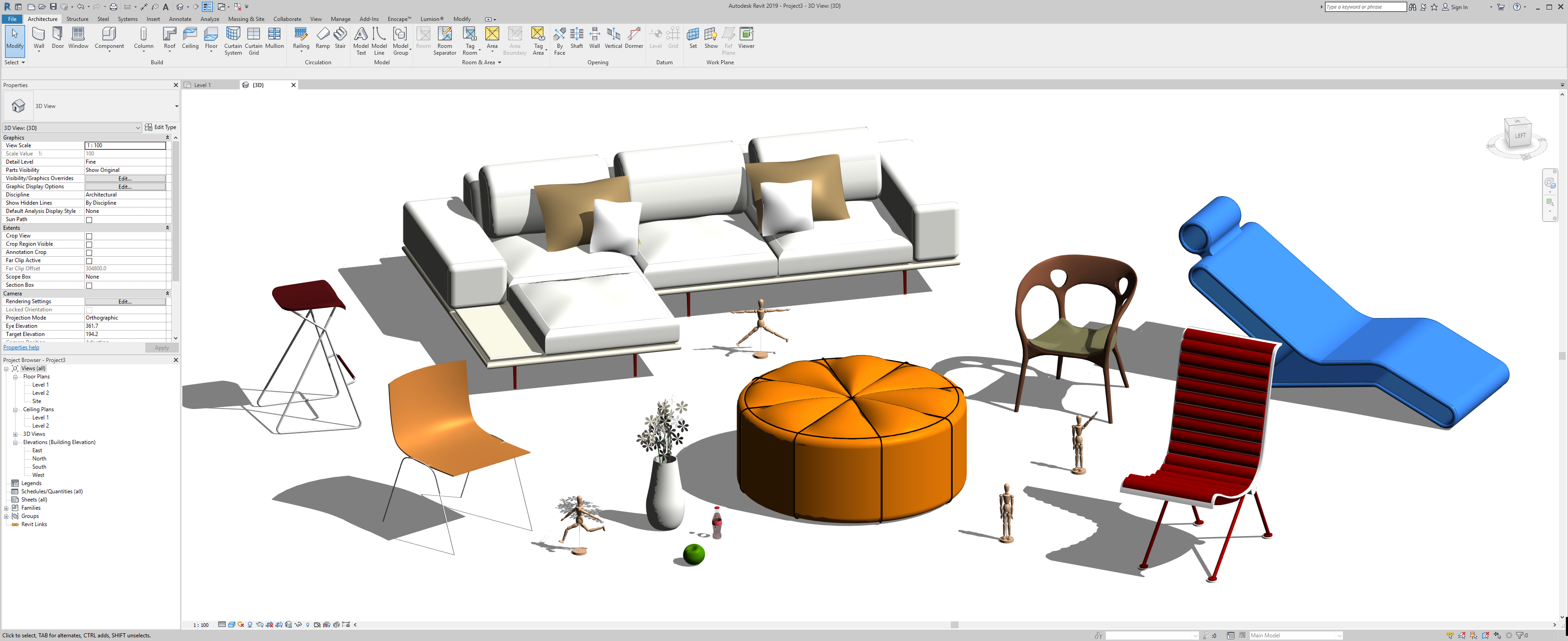 How to build furniture in revit 2017