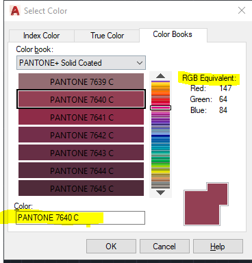 Solved: AutoCAD 2017 trying to get from RGB to Pantone - Autodesk Community  - AutoCAD